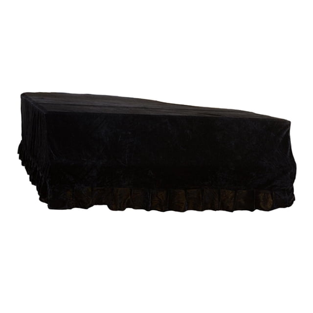 Cubierta de piano de cola de la cubierta de piano de triángulo a prueba de polvo, suave, completa, evita la cubierta de protección del daño por polvo negro