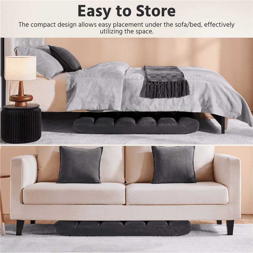 Alden Design Floor Sofa Chair with 14 Adjustable Positions, Gray