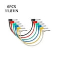 thumbnail image 1 of VONKY 6 Pieces Effect Pedal Cable Electric Bass Cords Musical Stringed Audio Wire Line Replacement Repair Metal Connector Part 30CM, 1 of 7