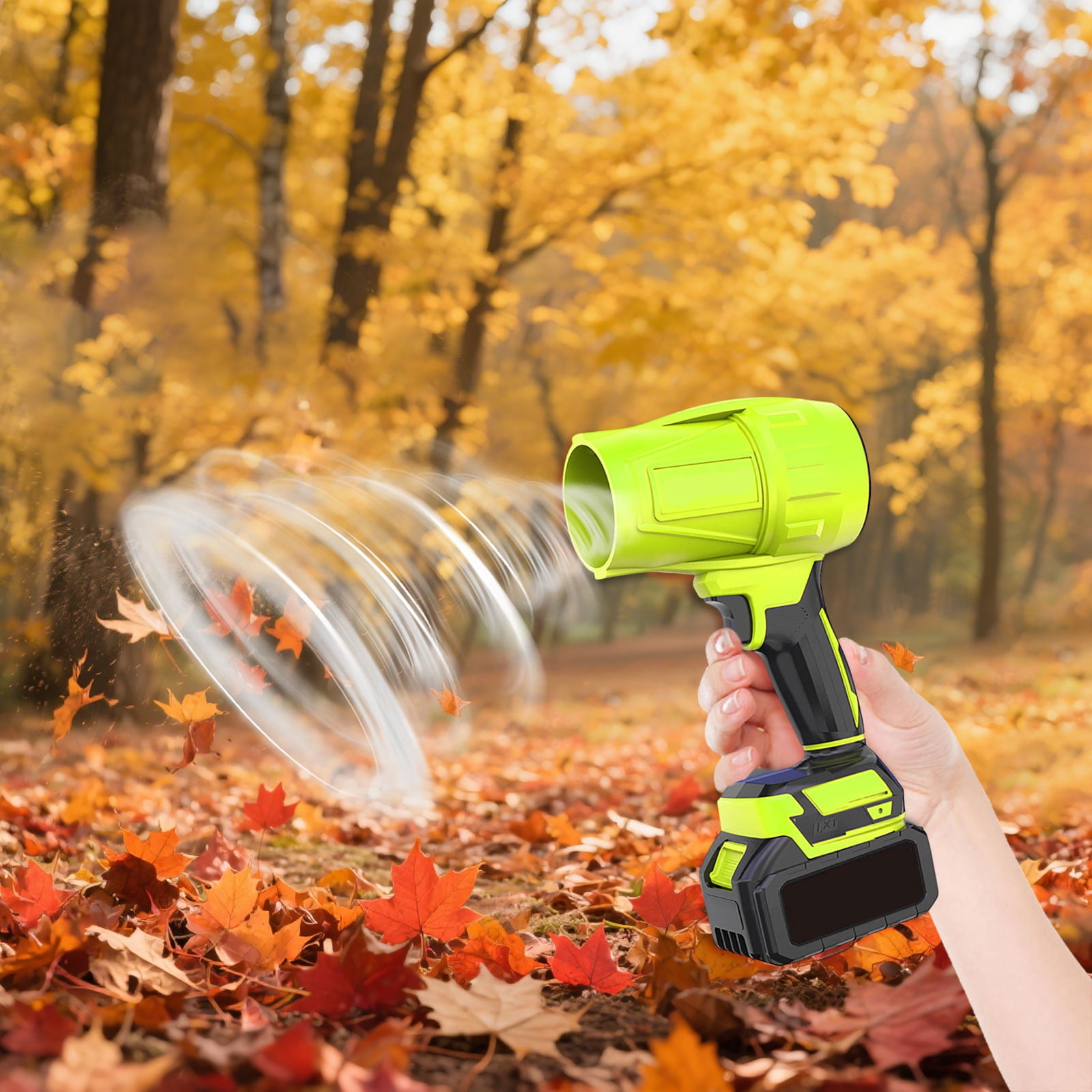 Clearance Sale! Cordless Handheld Leaf Blower Equipped with a Rechargeable Battery Super Power Air Collector Can Blow Strong Winds in One Second and Immediately Leaves