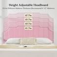thumbnail image 4 of VECELO Twin Upholstered Platform Bed Frame, Height Adjustable Nailhead Trim Headboard, Easy Assembly/No Box Spring Required, Pink, 4 of 8
