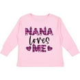 thumbnail image 3 of Inktastic My Nana Loves Me Hearts in Pink Plaid Boys or Girls Long Sleeve Toddler T-Shirt, 3 of 5