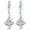 Clear, variant on Crystal Drop Dangle Earrings s925 Sterling Silver Cubic Zirconia Square Shape Jewelry For Women