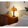 thumbnail image 6 of Orinova Tiffany-Style Table Lamp Stained Glass Bedside Lamp for Living Room Bedroom Traditional Desk Light 14.5'' H Multi-Color, 6 of 9