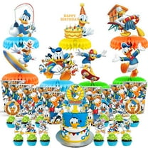 Donald Duck Sailor Duck Party Supplies Decor Cups Fans Decorations Honeycomb Centerpieces Cake Toppers