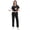 Black, variant on Women's Scrubs Set - V-Neck Top & Drawstring Jogger Scrub Pant for Nursing Uniforms, 9 colors