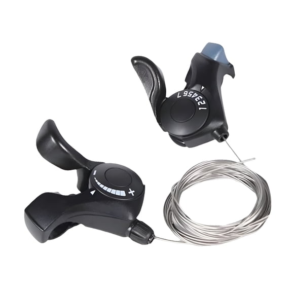 BESTSKY 1 Pair Bike Shifters with Inner Cables Durable Thumb Gear Shifters for Outdoor Supplies