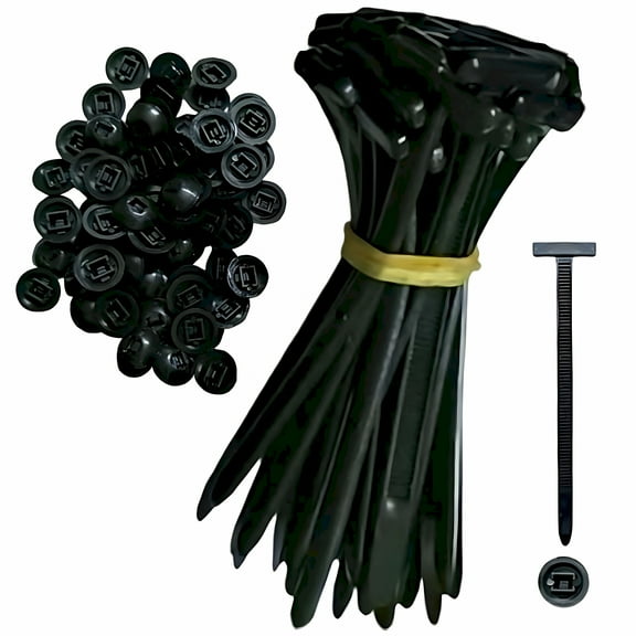 ICERUN 20Pcs Nylon Universal Cable Tie Buckle,Heavy Duty Self-Locking Nylon Zip Ties Holder,Multifunctional Cable Tie Buckle for Car Daily Repair