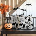 thumbnail image 2 of Halloween Pillow Covers 18x18 Set of 2 Autumn Decorative Seamless Black Cat Pumpkin Face Skull Crow Throw Pillow Cases Cushion Covers Farmhouse,Thanksgiving,Home Décor, 2 of 6