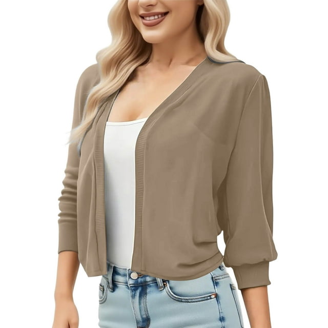 Enjoytime Women's Cardigans Trendy Solid Color Long Sleeve Tops Fall Business Work Casual Outfits