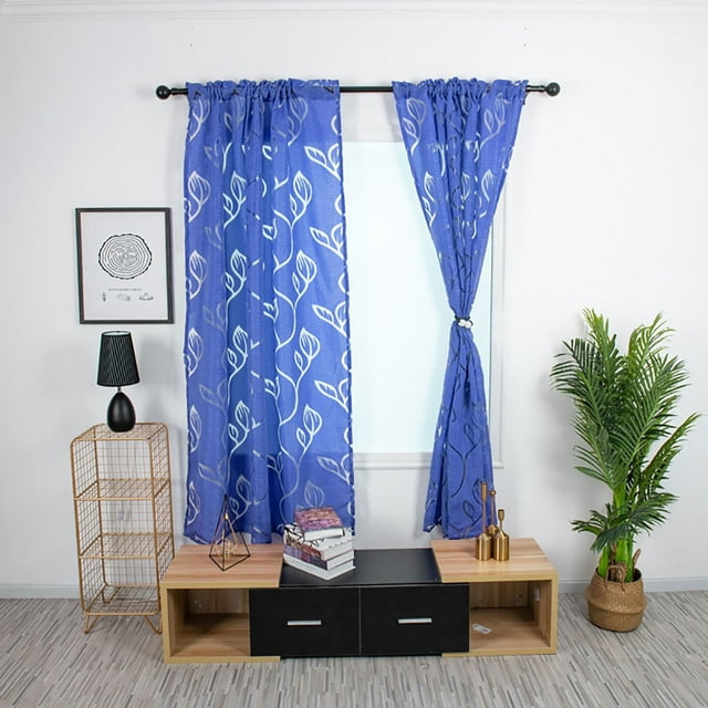 Cqxid Rideau à Moins de 10 $ Vignes Feuilles Tulle Porte Fenêtre Rideau Draperie Panneau Voile Foulard