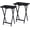 Black, variant on 2-Pack Folding TV Tray & Table, Multifunctional Foldable Set for Eating, Honey Oak