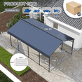 thumbnail image 4 of LAZZO 12x20 ft Carport Canopy Heavy Duty, Carport with Galvanized Metal Roof, 4 of 7