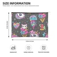 thumbnail image 4 of Fotbe Cat Icecream Reusable Cosmetic Bag Makeup Bag for Women Large Travel Cosmetic Pouch Girls' Make Up Organizer, 4 of 8