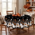 thumbnail image 3 of Sm:)e Ghost Bat Halloween Tablecloth 60 Inch, Wrinkle-Resistant & Machine Washable Table Cover for Dining Decor, Round, 3 of 7