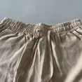 thumbnail image 3 of Pantalón De Algodón Y Lino Para Hombre Playa Descanso Moda, 3 of 6