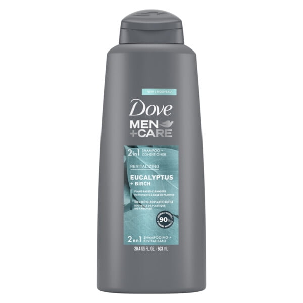 Dove Men+Care 2-in-1 Shampoo and Conditioner Eucalyptus and Birch, 20.4 fl oz