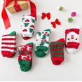 thumbnail image 3 of Calcetines borrosos navideños para mujer, 6 pares, calcetines interiores cálidos y acogedores para invierno, 3 of 5