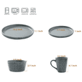 thumbnail image 5 of Dinnerware Set, Service for 4, 16-Piece Stoneware, Speckled Matte Gray, 5 of 6