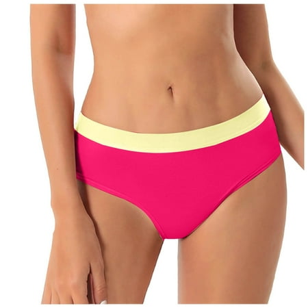 YHGFVOKJ Womens Underwear Full Coverage Comfort Seamless No Line Teens Brief Cute Breathable Multicolor Leak Proof Panties Thongs No Panty Line Underwear Women RD1 M