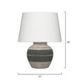 thumbnail image 3 of Jamie Young Co Bernard Ceramic Table Lamp in Beige and Dark Grey Ceramic, 3 of 4