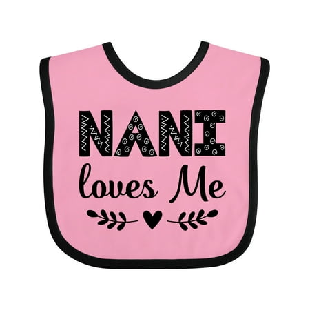 

Inktastic Nani Loves Me Baby Clothes Gift Baby Girl Bib