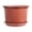 Red, variant on Plastic Plant Pots with Plate,7.1 Inch Durable Planters, Lightweight Nursery Pots With Drainage Holes & Detachable Saucers, Round Tapered Flower Pot For Indoor & Outdoor Plants, Home Garden Decor