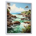 thumbnail image 2 of Designart "Tropical Vibes Beach Photo XII" Nautical & Beach Floater Framed Canvas Print, 2 of 7