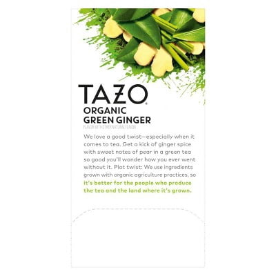 Tazo Organic Green Ginger Tea Bags - 16ct