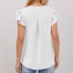 thumbnail image 4 of Blusa elegante informal con volantes en las mangas y cuello en V texturizado para mujer - Top de verano para el trabajo, 4 of 7
