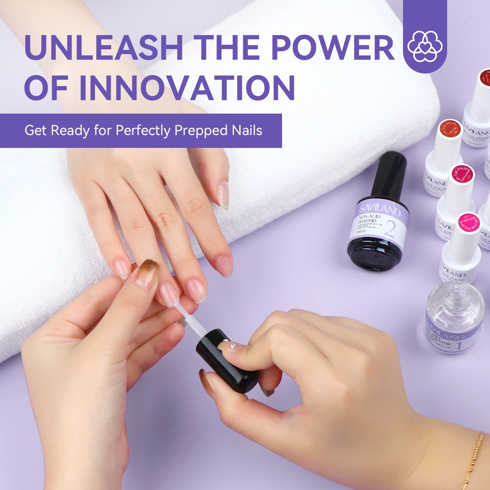 Saviland Nail Dehydrator and Acid-Free Primer Set - Professional