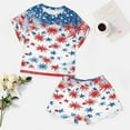 thumbnail image 4 of 4th of July Print Women'S Pajamas Set Summer Sleepwear Sets 2 Piece Lounge Set, 4 of 7