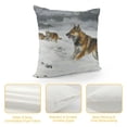 thumbnail image 4 of Orinice Dog Snow Mountain Graphic Decorative Cushion Throw Pillow Cover for Home Couch Living Room Bed Sofa - Winter Square 1PC 20x20in, 4 of 5