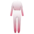 thumbnail image 4 of UAMVSH Jogging Suits for Women Long Sleeve Crew Neck Hoodie Tops with Jogger Pants Trendy Gradient Color 2 Piece Sweatsuit Sets(Small,Pink 1), 4 of 5