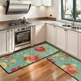 thumbnail image 3 of Kitchen Rugs Sets Of 2,Pioneer Flower Floral Print Pattern Anti Fatigue Kitchen Mat Rugs Non Slip Washable,Decorative Kitchen Floor Mats for Kitchen,Sink,Laundry,17"x47"+17"x47", 3 of 5