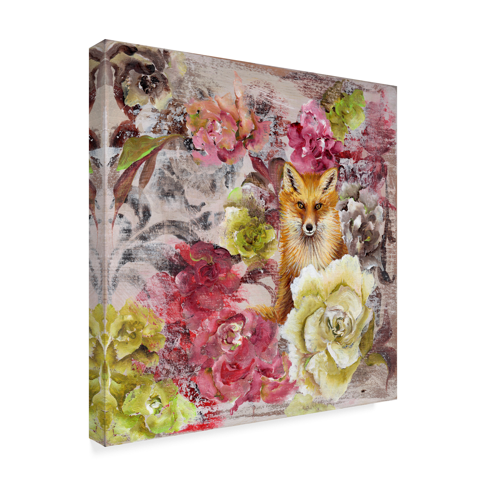 Trademark Fine Art 'Hiding Fox' Canvas Art by Gigi Begin