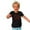 Black, variant on Wavsuf Kids T-Shirts Girls and Boys Solid Printed Casual Summer Black Shirts Size 4-5 Years