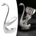thumbnail image 3 of Soporte Para Cuchara De Café Con Base De Cisne, Organizador Para Bar, Cena, Plateado Sunnimix soporte para cuchara de helado, 3 of 8