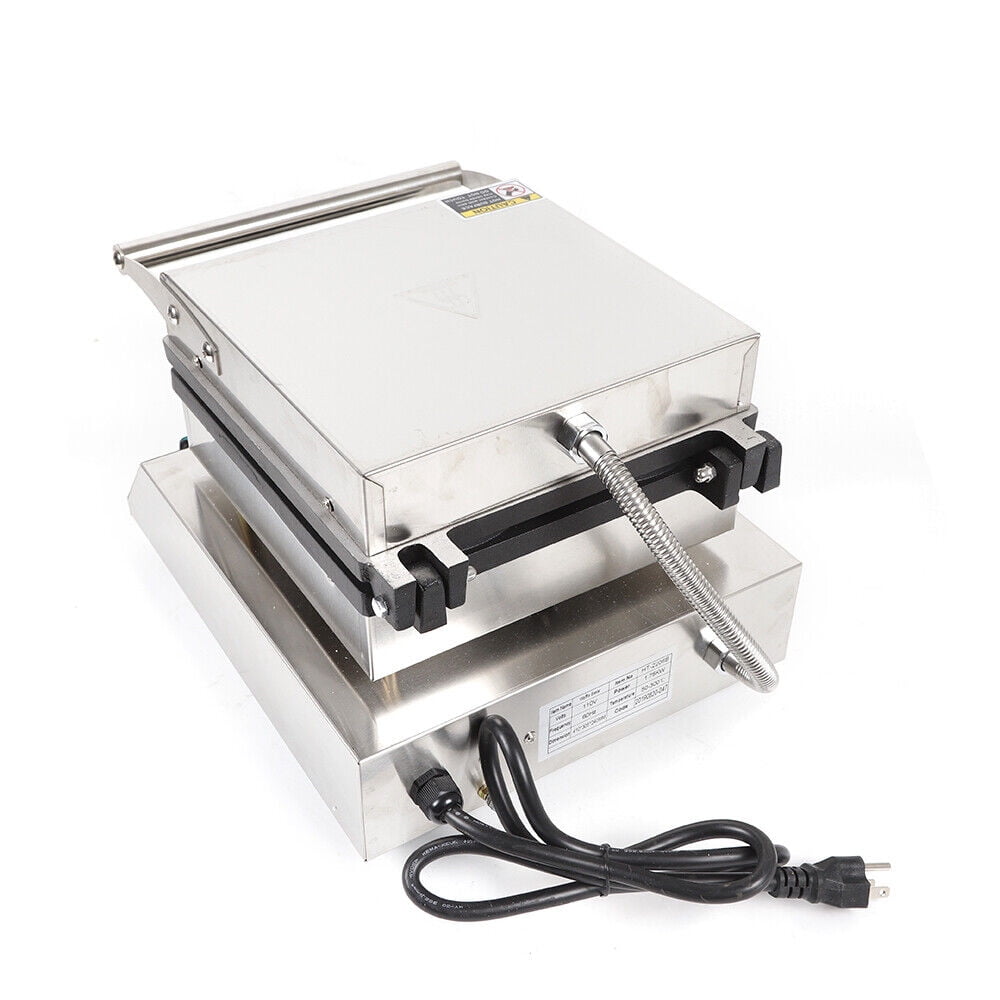 Commercial 1750W Electric Nonstick 4pcs Round Waffle Baker Maker Machine+ Timer