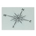 thumbnail image 1 of Compass Cutting Board, Black and White Compass for Finding Your Way on the Sea Marine Life Exploration, Decorative Tempered Glass Cutting and Serving Board, Small Size, Black White, by Ambesonne, 1 of 1