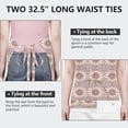 thumbnail image 6 of Pink Ethnic Floral and Paisley Pattern Apron-Garden Aprons for Women with Pockets-Cotton Linen Waterproof Kitchen Cooking Gardening Aprons Adjustable for Kitchen,Cooking,BBQ and Salon 33x27 Inch, 6 of 7