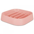 thumbnail image 4 of Suministros de cuenco de alimentación antiasfixia de comida lenta para mascotas con forma cuadrada de plástico de calidad alimentaria con almohadilla antideslizante inferior para gatos y perros (rosa), 4 of 8