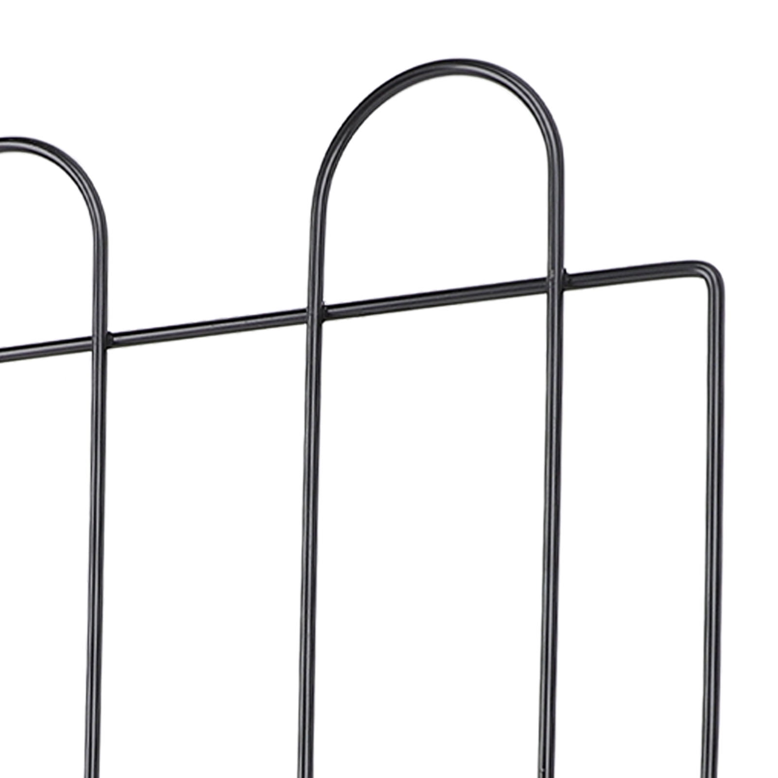 Riousery Decorative Garden Fence Iron Metal Wire Animal Barrier for Outdoor Flower Bed Edging 10 Pcs