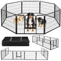 BestPet Dog Pen Extra Large Indoor Outdoor Dog Fence Playpen Heavy Duty 8 Panels 24 inches