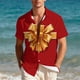 thumbnail image 4 of Blusa y camisa hawaiana de manga corta con cuello vuelto para hombre, camisa unisex informal de verano para playa, de manga corta con botones, ropa estampada divertida, blusa para hombre, 4 of 9