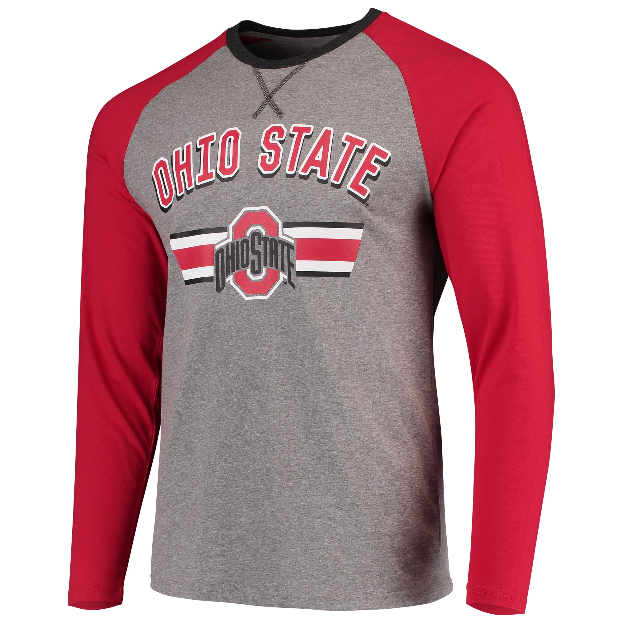 J. America Men's Heathered Gray/Scarlet Ohio State Buckeyes Ballpark