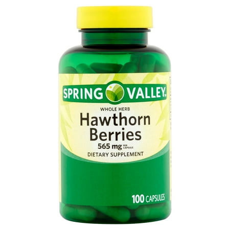 Spring Valley Whole Herb Hawthorn Berries Capsules, 565 mg, 100 Ct