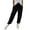 Black, variant on SNKSDGM Women's Plus Black Dress Pants Women Stretchy Plus Size 4X Womens Capri Pants Jeans Summer Womens Casual Drawstring Pants Comfy High Waisted Trousers with Pockets Wide Leg Pants