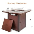thumbnail image 3 of Legacy Heating 28” x 28” 50000 BTU Propane Fire Pit Table with Lid and Lava Rocks, 3 of 10
