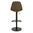 thumbnail image 7 of SAFAVIEH Sky Rustic Leather Adjustable Gaslift Swivel Barstool, Olive, 7 of 7